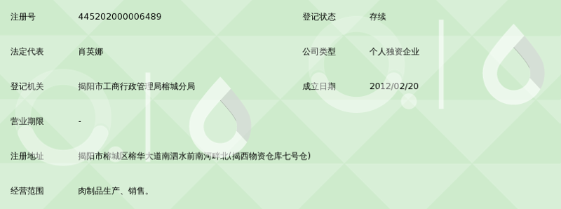 揭阳食品厂地址